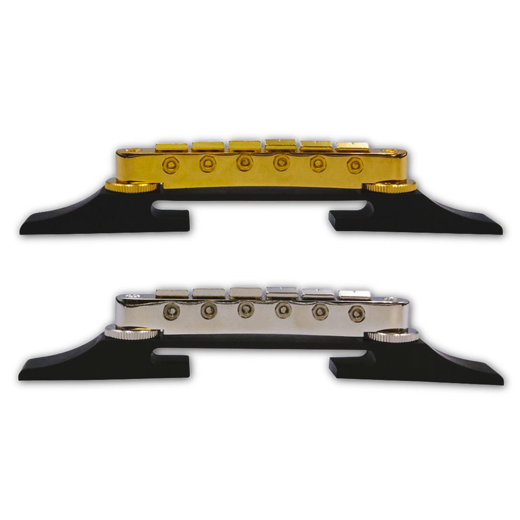 GE104B Nashville Tune-O-Matic Bridge w/ Archtop Ebony Base - Fits Gibson® & Epiphone®