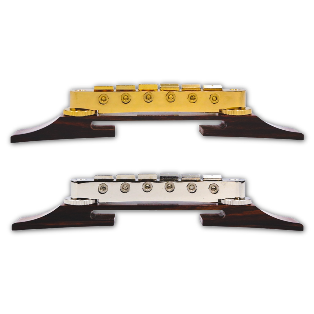 GE104B Nashville Tune-O-Matic Bridge w/ Archtop Rosewood Base - Fits Gibson® & Epiphone®