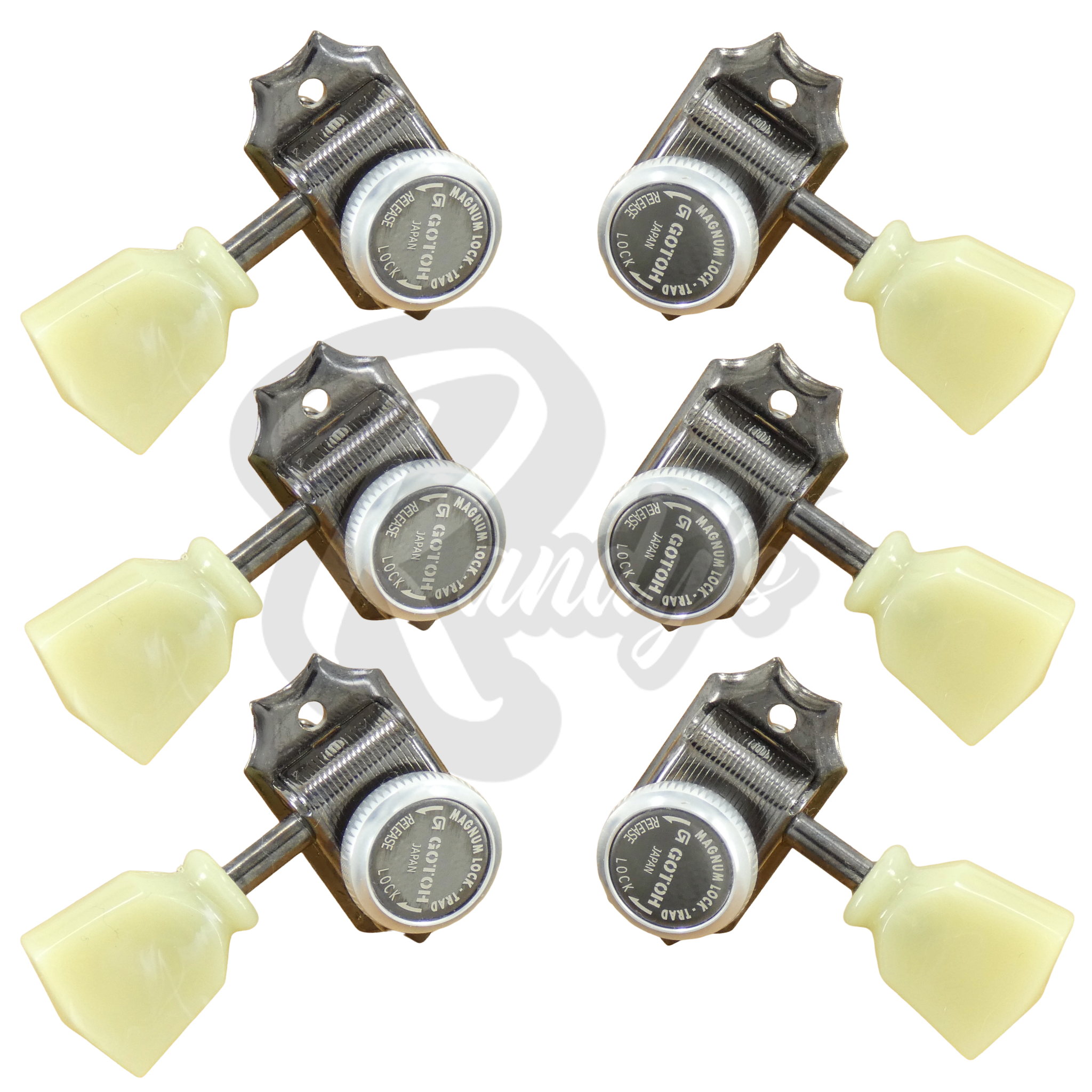 SD90-SL MG-T Vintage Deluxe Locking Tuners w/ Keystone Buttons (L3+R3) - Fits Gibson® & Kluson®