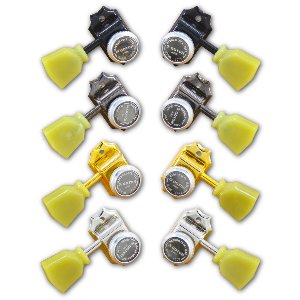 SD90-SL MG-T Vintage Deluxe Locking Tuners w/ Keystone Buttons (L3+R3) - Fits Gibson® & Kluson®